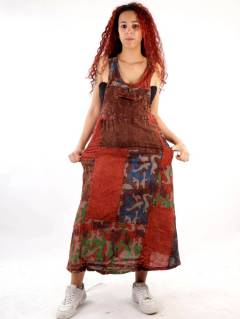 Vestido Largo Patchwork con Camuflaje de Colores,  para comprar al por mayor o detalle  en la categoría de Ropa Hippie Bohemia de Mujer | ZAS. [VEEV30]