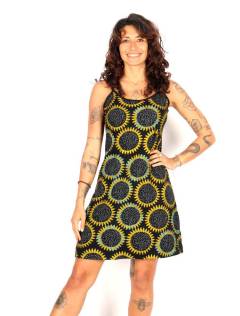 Vestido Girasoles Bordados con Energía Natural, para comprar al por mayor o detalle. [VEEV42]