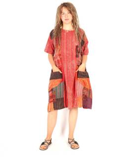 Vestido Amplio Patchwork Rayas con Espíritu Libre, para comprar al por mayor o detalle. [VEEV43]