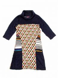 Modelo: Azul Vestido estampado étnico Mod Azul