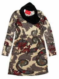 Modelo: Granate Vestido estampado étnico Mod Granate