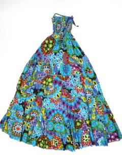 Modelo: Azul Vestidos Hippies de Verano - Vestido de algodón VEHC03 - Modelo Azul
