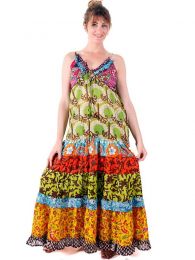 Vestido hippie largo 8 parches estampados, para comprar al por mayor o detalle  en la categoría de Ropa Hippie de Mujer | ZAS Tienda Alternativa.[VEHC04]