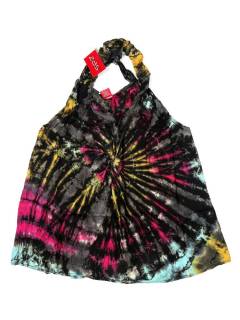 Modelo: Negro Vestidos Hippies de Verano - Vestido hippie Tie Dye corto VEJU03 - Modelo Negro