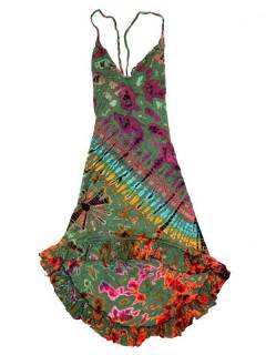 Modèle: Vert Robes Hippie Ethniques - Robe asymétrique VEJU06 - Modèle Vert