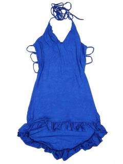 Modelo: Azul Vestidos Hippie Boho Alternativos - Vestido asimétrico VEJU06P - Modelo Azul