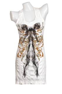 Vestido algodón arrugado modelo bow,  para comprar al por mayor o detalle  en la categoría de Outlet Hippie Artesanal  | ZAS. [VEPC1]