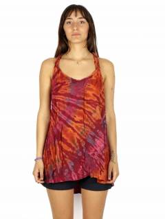 Vestido hippie Tie Dye tirantes,  para comprar al por mayor o detalle  en la categoría de Ropa Hippie de Mujer Artesanal | ZAS. [VEPN01]