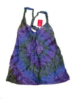 Modelo: Morado Vestidos Hippie Étnicos - Mini Vestido hippie Tie Dye VEPN01 - Modelo Morado