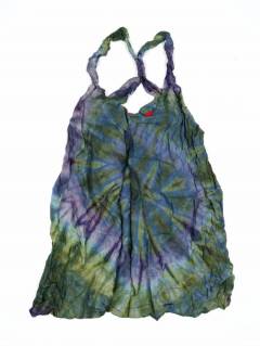 Vestidos de Verano - Mini Vestido hippie Tie Dye VEPN01 - Modelo Azul
