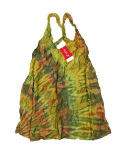 Vestidos Hippies de Verano - Mini Vestido hippie Tie Dye VEPN01 - Modelo Pistacho