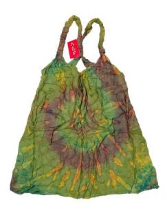 Vestidos Hippie Étnicos - Mini Vestido hippie Tie Dye VEPN01 - Modelo Verde p