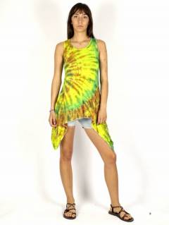 Vestido hippie Tie Dye asimétrico,  para comprar al por mayor o detalle  en la categoría de Ropa Hippie de Mujer Artesanal | ZAS. [VEPN02]
