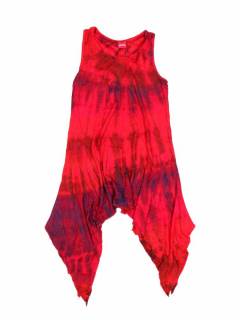 Vestidos Hippies de Verano - Vestido asimétrico VEPN02 - Modelo Rojo
