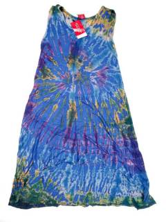 Vestidos Hippie Étnicos - Vestido asimétrico VEPN03 - Modelo Azul