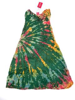 Vestidos Hippie Étnicos - Vestido asimétrico VEPN03 - Modelo Verde