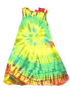 Vestidos Hippie Étnicos - Vestido asimétrico VEPN03 - Modelo Verde p
