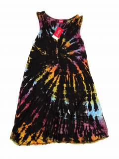 Vestidos Hippies de Verano - Vestido asimétrico VEPN03 - Modelo Negro