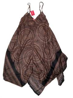 Modelo: Marrón Vestidos Hippie Étnicos - Vestido étnico de tirante VEPN04 - Modelo Marrón