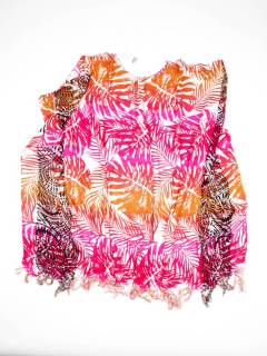 Modelo: Rosa Vestidos Hippies de Verano - Vestido Poncho con estampado VEPN06 - Modelo Rosa