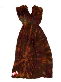 Modelo: Granate Monos, Petos y Vestidos largos - Vestido largo Tie Dye étnico VEPN07 - Modelo Granate