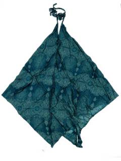 Modelo: Verde Vestidos Hippies de Verano - Vestido Étnico Triangular, VEPN09 - Modelo Verde
