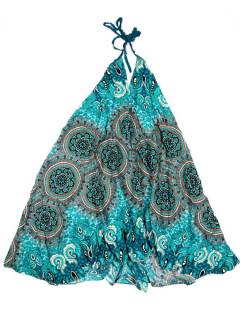 Modelo: Azul e Monos, Petos y Vestidos largos - Vestido largo estampado Étnico VEPN11 - Modelo Azul e