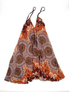 Modelo: MarrÓn Monos, Petos y Vestidos largos - Vestido largo estampado Étnico VEPN11 - Modelo MarrÓn