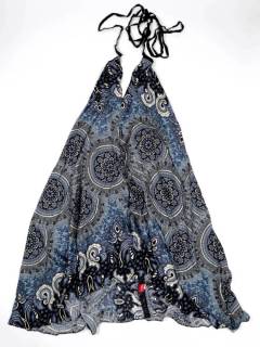 Modelo: Negro Monos, Petos y Vestidos largos - Vestido largo estampado Étnico VEPN11 - Modelo Negro