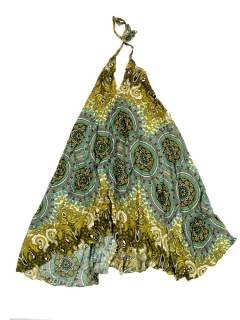 Modelo: Verde Monos, Petos y Vestidos largos - Vestido largo estampado Étnico VEPN11 - Modelo Verde