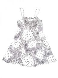 Modelo: Blanco Outlet Ropa Hippie - Vestido hippie,100% algodón VEPO21 - Modelo Blanco