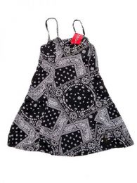 Modelo: Negro Vestido hippie,100% algodón Mod Negro