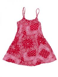 Modelo: Granate Vestido hippie,100% algodón Mod Granate