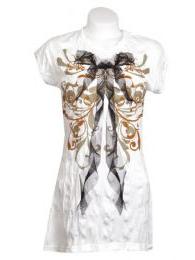 Modelo: Blanco Outlet Ropa Hippie - vestido algodón arrugado VEPS01 - Modelo Blanco