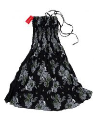Modelo: Gris Vestidos de Verano - Vestido negro con estampado VESG02 - Modelo Gris