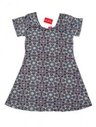 Modelo: Gris Vestido hippie con estampado Mod Gris