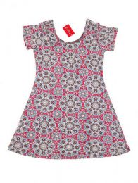 Modelo: Rosa Vestido hippie con estampado Mod Rosa