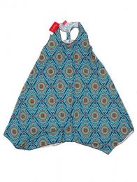 Modelo: Azul Vestido hippie con estampado Mod Azul