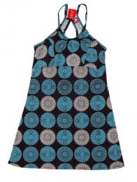 Modelo: Azul Vestido hippie con estampado Mod Azul