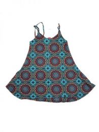 Modelo: Azul Vestido hippie suelto con Mod Azul