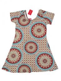 Modelo: Beige Vestido hippie suelto con Mod Beige