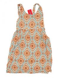 Modelo: Beige Vestido hippie suelto con Mod Beige
