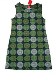 Modelo: Verde Vestido hippie suelto con Mod Verde