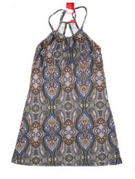 Modelo: Marrón Vestidos Hippies Alternativos - Vestido hippie con estampado VESN10 - Modelo Marrón