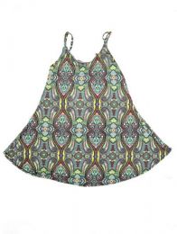 Modelo: Verde Vestido hippie suelto con Mod Verde