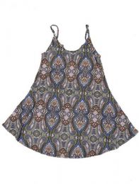 Modelo: Marrón Vestido hippie suelto con Mod Marrón