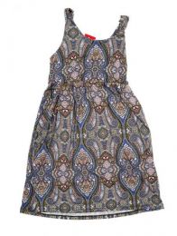 Modelo: Marrón Vestido hippie suelto con Mod Marrón