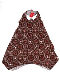 Modelo: MarrÓn Vestidos Hippies Boho Étnicos - Vestido hippie con estampado VESN15 - Modelo MarrÓn