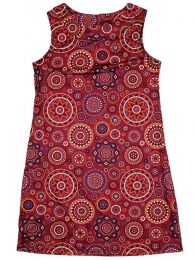Modelo: Rojo Vestidos Hippies Boho Étnicos - Vestido hippie con estampado VESN19 - Modelo Rojo