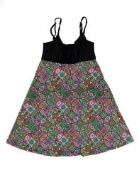 Modelo: Verde Vestidos Hippies Alternativos - Vestido hippie suelto estampado VESN20 - Modelo Verde